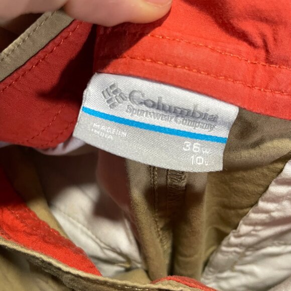 Columbia Mens Tan Outdoor Cargo Shorts Size 36 Relaxed Fit Durable Lightweight - Picture 3 of 5